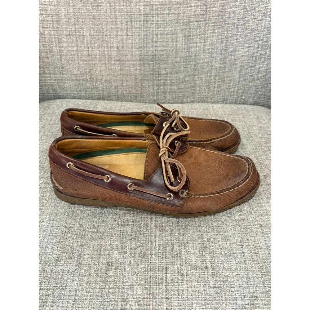 Sperry Gold Cup Authentic  Brown Leather Boat Shoes Classic Deck 10.5